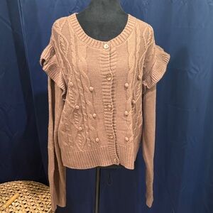 Celebrity Pink Women's Knit Cardigan - Tan